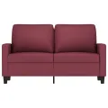 Canapé à 2 places Rouge bordeaux 120 cm Tissu