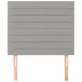 Têtes de lit 2 pcs Gris clair 90x5x78/88 cm Tissu