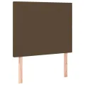 Têtes de lit 2 pcs Marron Foncé 90x5x78/88 cm Tissu