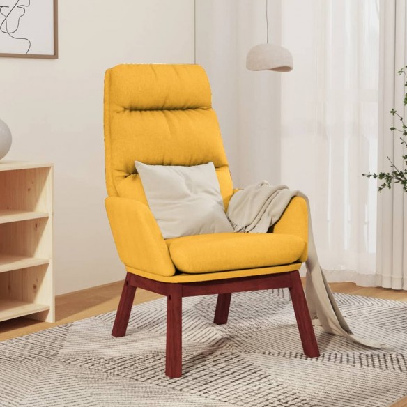 Chaise de relaxation Jaune moutarde Tissu