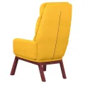 Chaise de relaxation Jaune moutarde Tissu