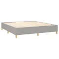 cadre de lit avec matelas Gris clair 160x200cm Tissu