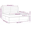 cadre de lit avec matelas Gris clair 160x200cm Tissu
