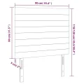 Têtes de lit 2 pcs Rose 90x5x78/88 cm Velours
