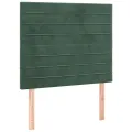 Têtes de lit 2 pcs Vert foncé 80x5x78/88 cm Velours