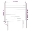 Têtes de lit 2 pcs Vert foncé 80x5x78/88 cm Velours