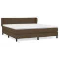 cadre de lit avec matelas Marron foncé 160x200 cm