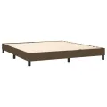 cadre de lit avec matelas Marron foncé 160x200 cm