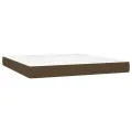 cadre de lit avec matelas Marron foncé 160x200 cm