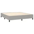 cadre de lit avec matelas Gris clair 160x200cm Tissu