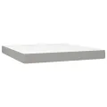 cadre de lit avec matelas Gris clair 160x200cm Tissu