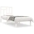 Cadre de lit Blanc Bois de pin massif 90x190 cm Simple