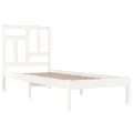 Cadre de lit Blanc Bois de pin massif 90x190 cm Simple