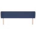 Tête de lit avec oreilles Bleu 163x23x78/88 cm Tissu