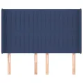 Tête de lit avec oreilles Bleu 147x16x118/128 cm Tissu