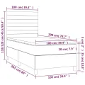 cadre de lit avec matelas Noir 100x200 cm Velours