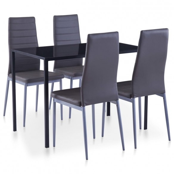 Mobilier de salle à manger 5 pcs Gris