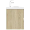 Armoire d'évier avec lavabo intégré Chêne sonoma Aggloméré