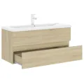 Armoire d'évier avec lavabo intégré Chêne sonoma Aggloméré