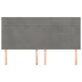 Têtes de lit 4 pcs Gris clair 80x5x78/88 cm Velours