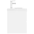Armoire d'évier avec lavabo intégré Blanc Aggloméré