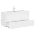 Armoire d'évier avec lavabo intégré Blanc Aggloméré