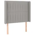cadre de lit matelas LED Gris clair 80x200cm Tissu