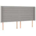 Tête de lit à LED Gris clair 163x16x118/128 cm Tissu