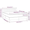 cadre de lit avec matelas LED Bleu foncé 140x190 cm