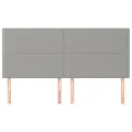 Têtes de lit 4 pcs Gris clair 80x5x78/88 cm Tissu