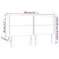 Têtes de lit 4 pcs Gris clair 80x5x78/88 cm Tissu