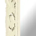 Miroir sculpté à la main Blanc 110x50cm Bois de manguier massif