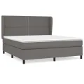 cadre de lit avec matelas Gris 180x200 cm Similicuir