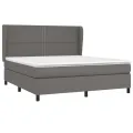 cadre de lit avec matelas Gris 180x200 cm Similicuir