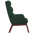 Chaise de relaxation Vert foncé Tissu