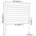 Tête de lit 81x4x100 cm Bois massif de pin