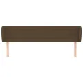 Tête de lit avec oreilles Marron foncé 163x23x78/88 cm Tissu