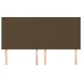 Têtes de lit 4 pcs Marron Foncé 80x5x78/88 cm Tissu