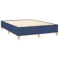 cadre de lit avec matelas Bleu 140x190 cm Tissu