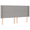 cadre de lit matelas LED Gris clair 160x200 cm Tissu