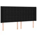 cadre de lit matelas et LED Noir 200x200 cm Tissu