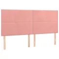 cadre de lit matelas et LED Rose 180x200 cm Velours