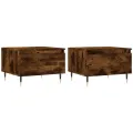 Tables basses 2 pcs chêne fumé 50x46x35 cm bois d'ingénierie