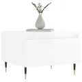 Table basse blanc brillant 50x46x35 cm bois d'ingénierie