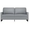 Canapé à 2 places Gris clair 140 cm Tissu