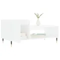 Table basse Blanc brillant 100x50x45 cm Bois d'ingénierie