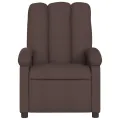 Fauteuil de massage inclinable Marron foncé Tissu