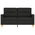 Canapé à 2 places Noir 120 cm Tissu