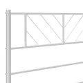 Cadre de lit métal avec tête de lit blanc 90x200 cm