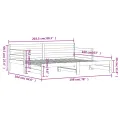 Lit de jour avec lit gigogne 80x200 cm bois de pin massif